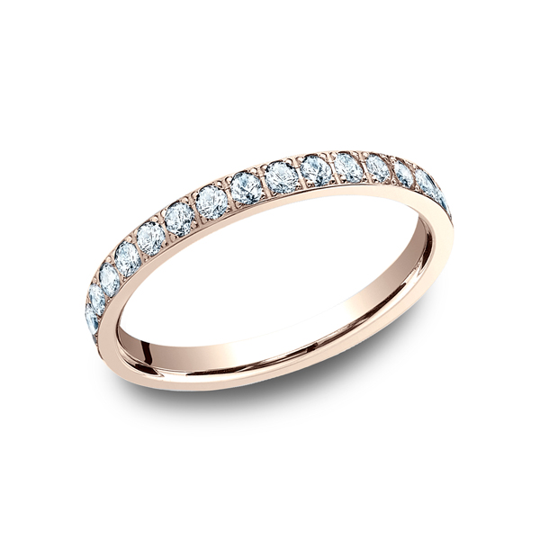 14K Rose Gold 0.32ctw Diamond Wedding Ring Band