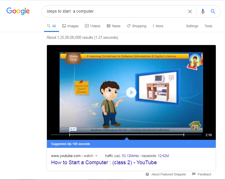 Youtube Featured Snippets